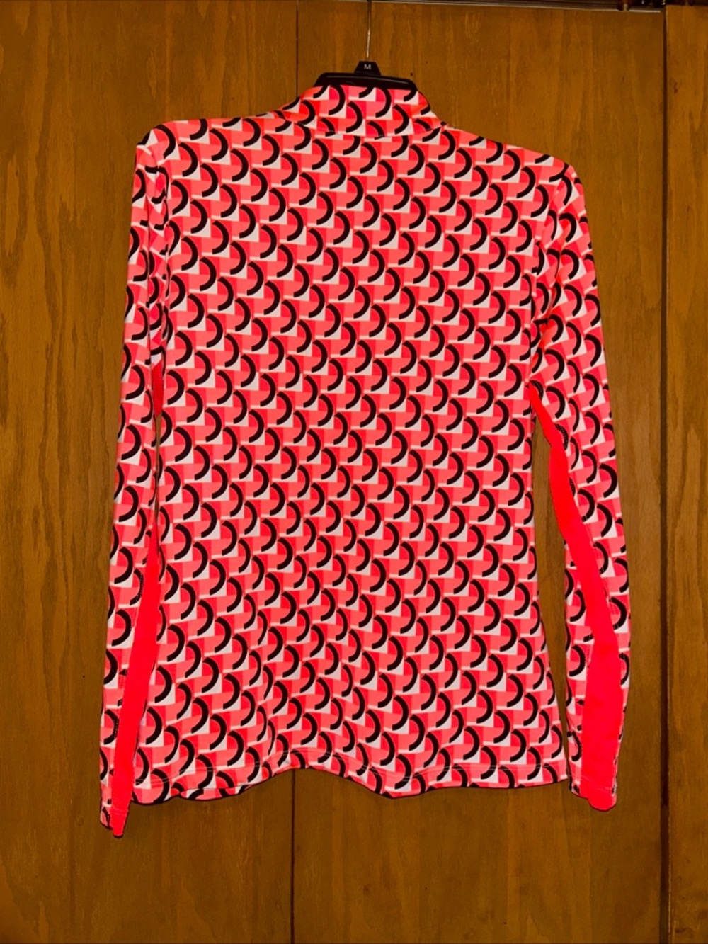 Tail White Label Pink and Red Geometric Zip-Up Collar Top - Picture 8 of 8